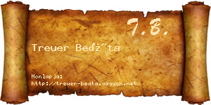 Treuer Beáta névjegykártya